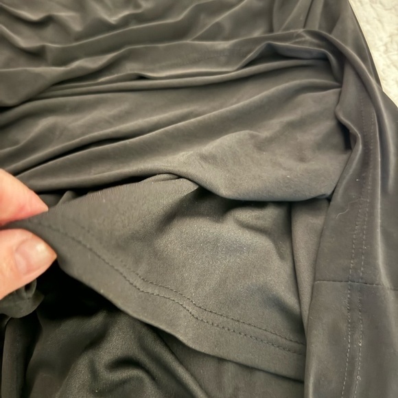 Adrianna papell black beaded 3/4 Sleeve  Evening Bodycon Dress Stretchy 16 - Picture 13 of 15